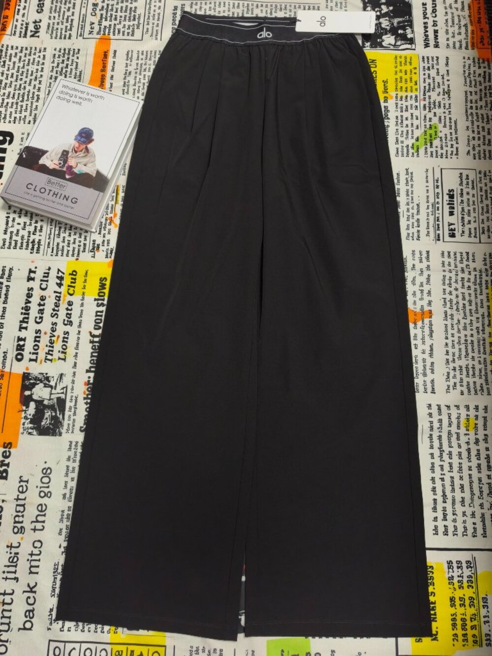Alo Yoga Suit Up Black Trouser Regular🍨Classic Relaxed Fit Versatile Pants💌 - Picture 2 of 6